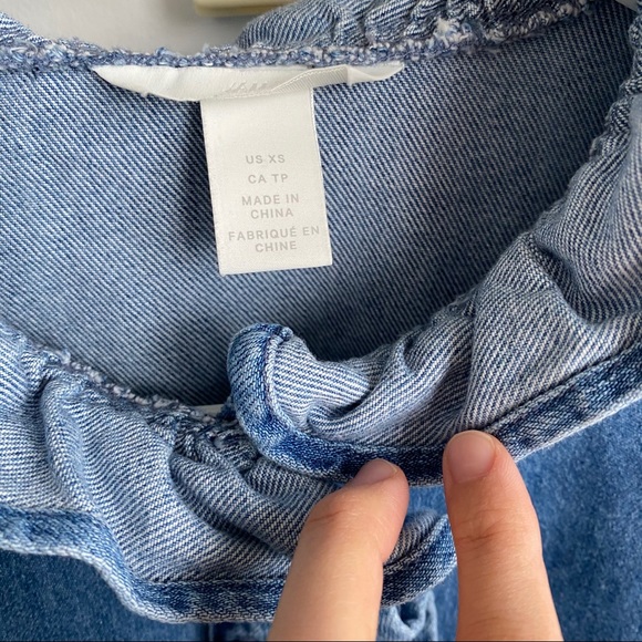 H&M Jean shirt/top XS - Picture 4 of 5